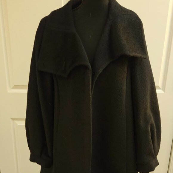 Cole Haan Black Wool Coat - Picture 4 of 9